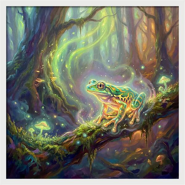 Tree Frog In Enchanted Forest