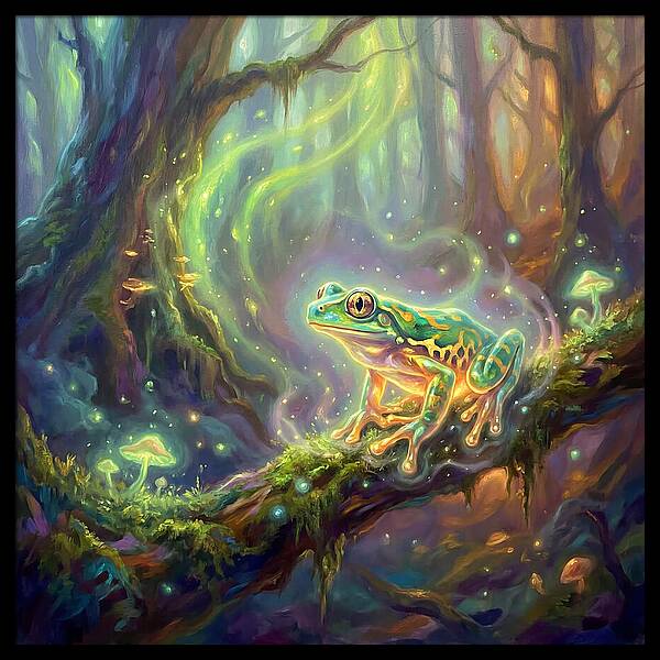 Tree Frog In Enchanted Forest