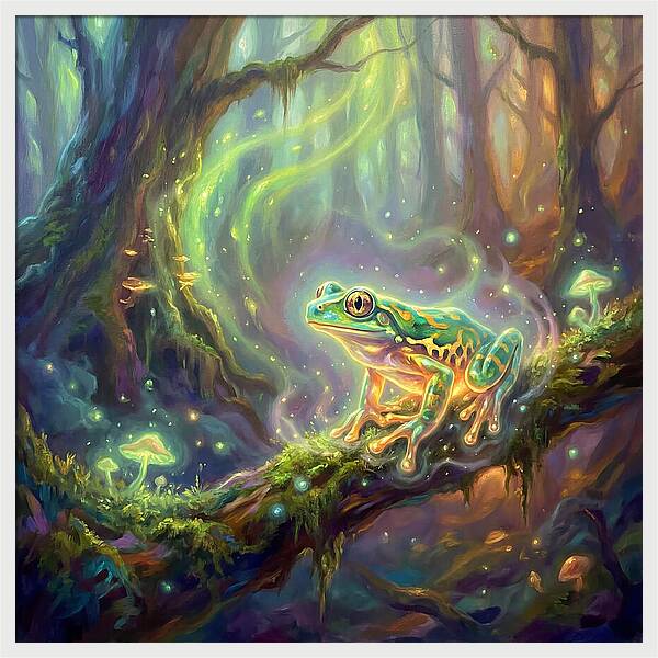 Tree Frog In Enchanted Forest