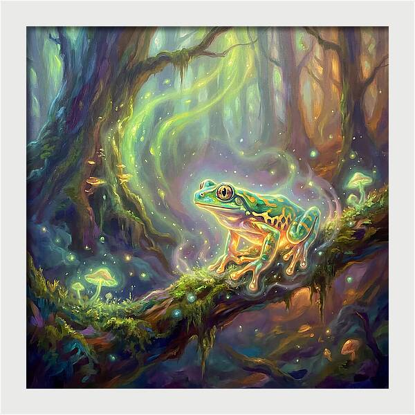 Tree Frog In Enchanted Forest