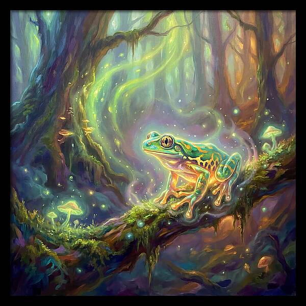 Tree Frog In Enchanted Forest