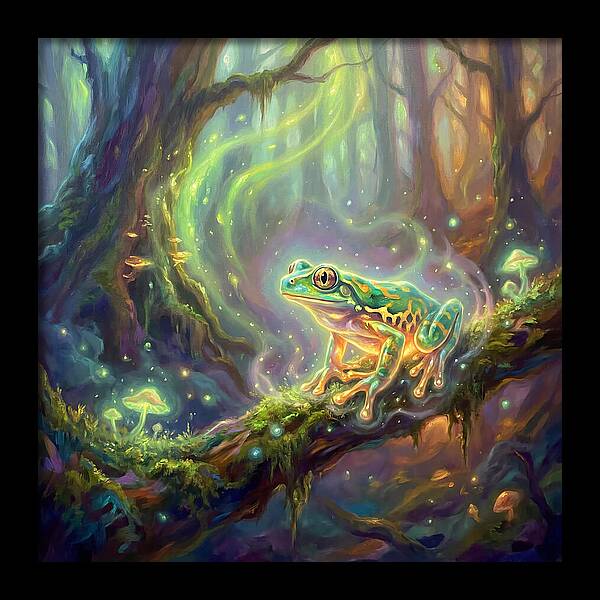Tree Frog In Enchanted Forest