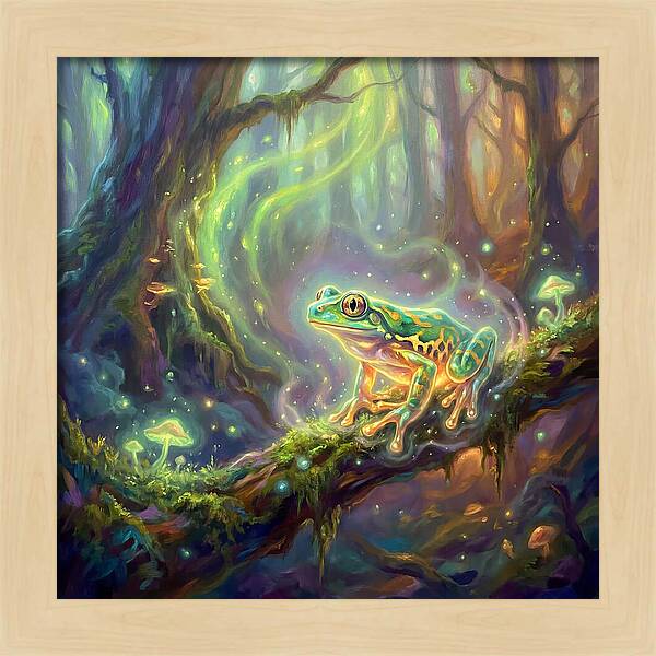 Tree Frog In Enchanted Forest