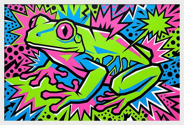 Tree Frog In Vibrant Colors