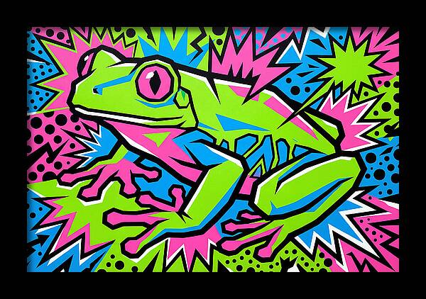 Tree Frog In Vibrant Colors