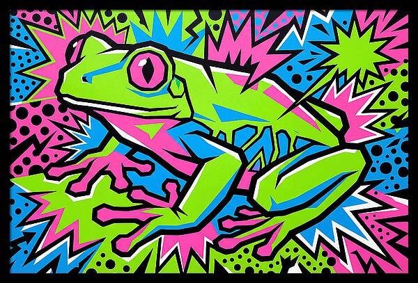 Tree Frog In Vibrant Colors