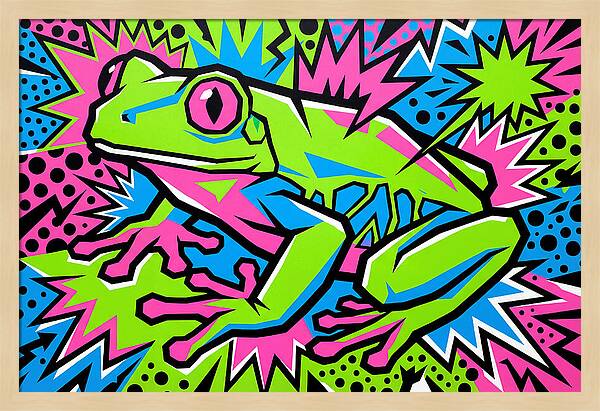 Tree Frog In Vibrant Colors