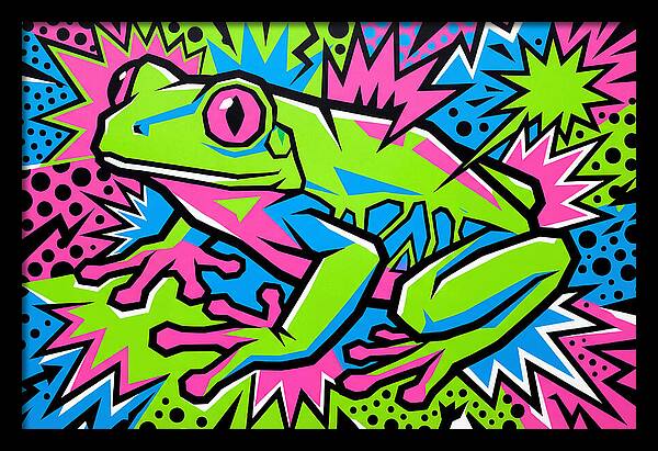 Tree Frog In Vibrant Colors