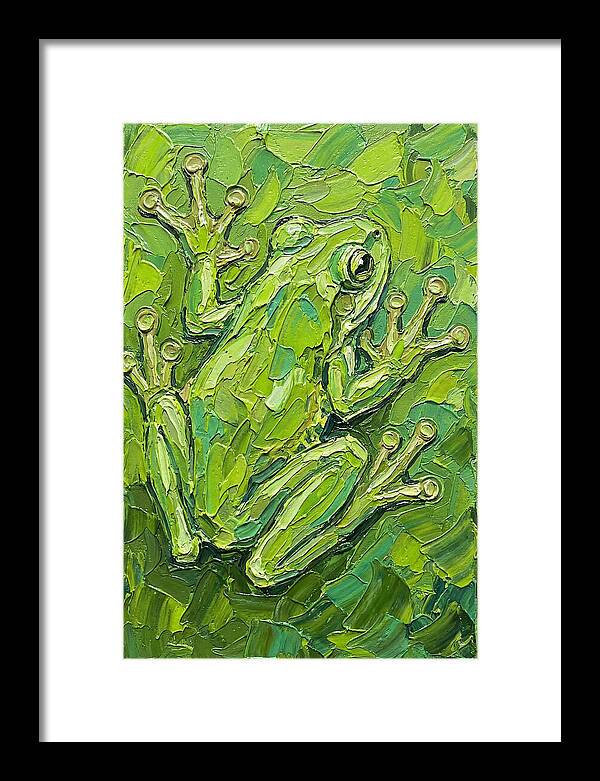 Tree Frog In Vibrant Greens