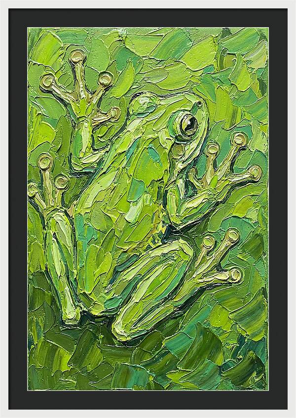 Tree Frog In Vibrant Greens
