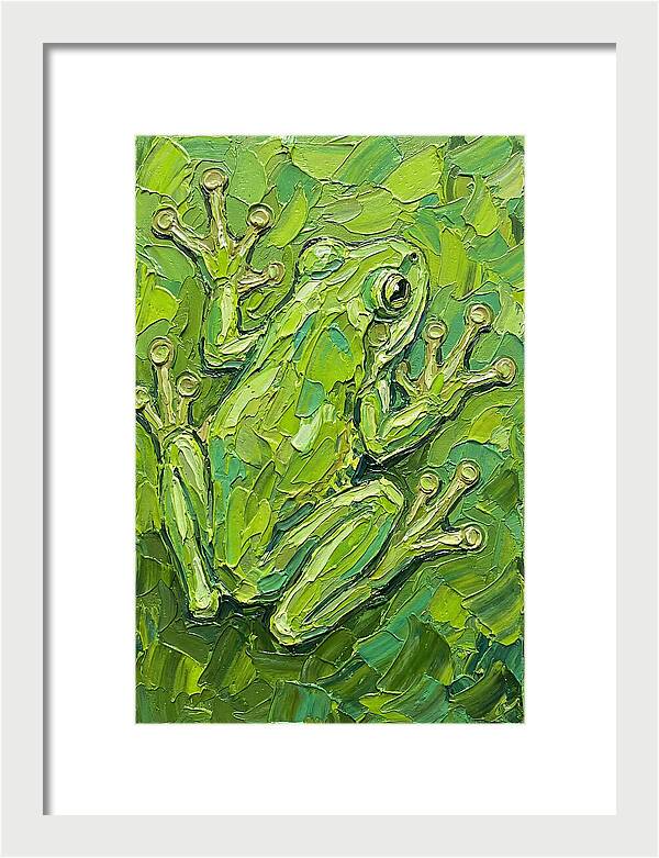 Tree Frog In Vibrant Greens