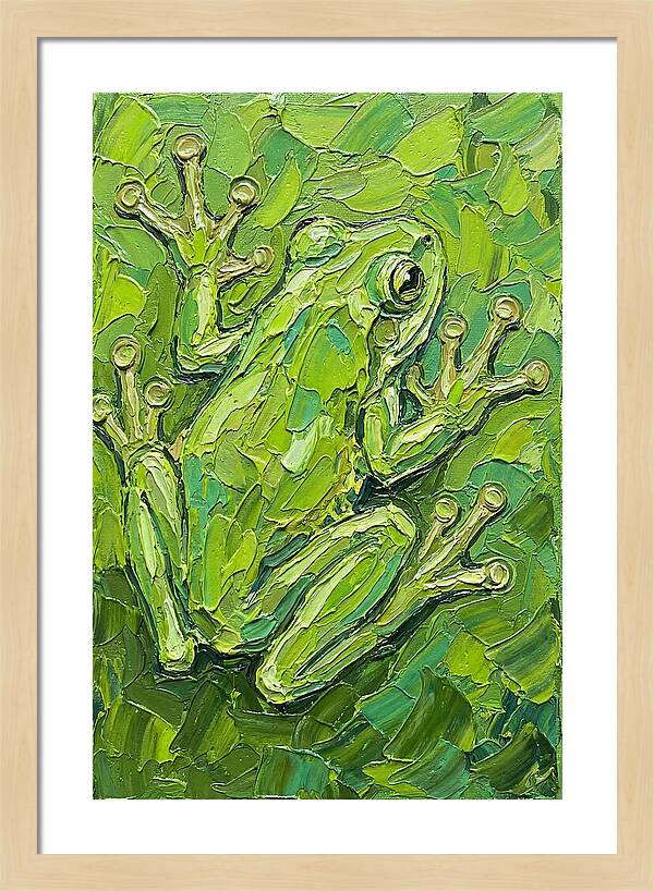 Tree Frog In Vibrant Greens