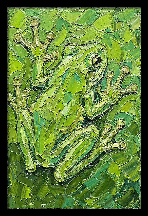 Tree Frog In Vibrant Greens