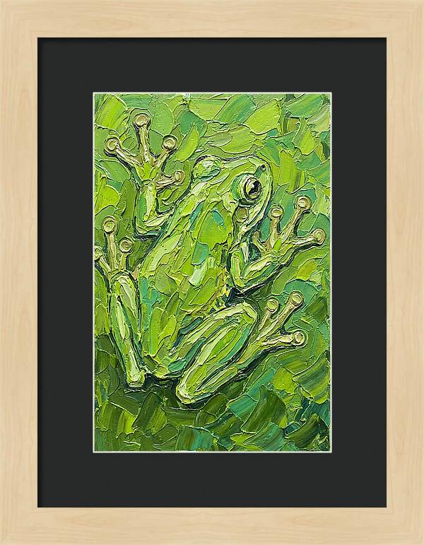 Tree Frog In Vibrant Greens