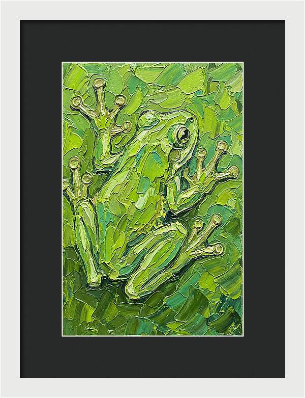 Tree Frog In Vibrant Greens
