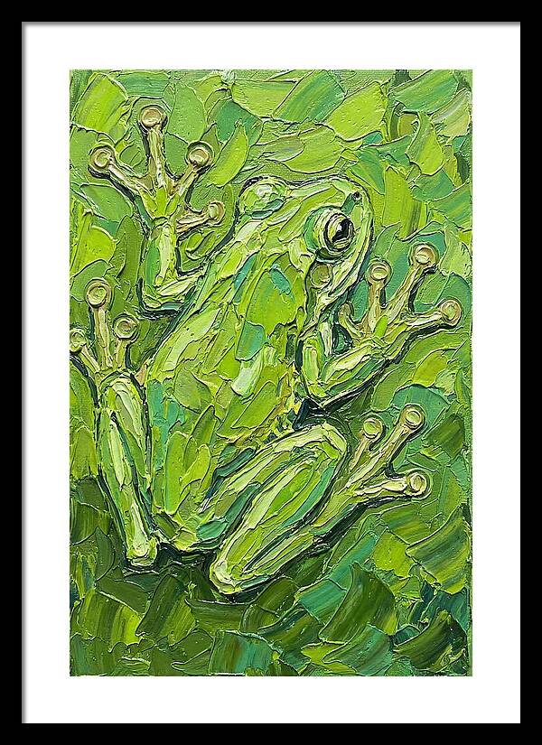 Tree Frog In Vibrant Greens