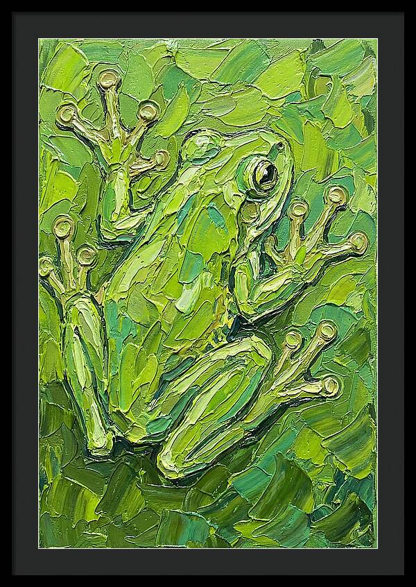 Tree Frog In Vibrant Greens