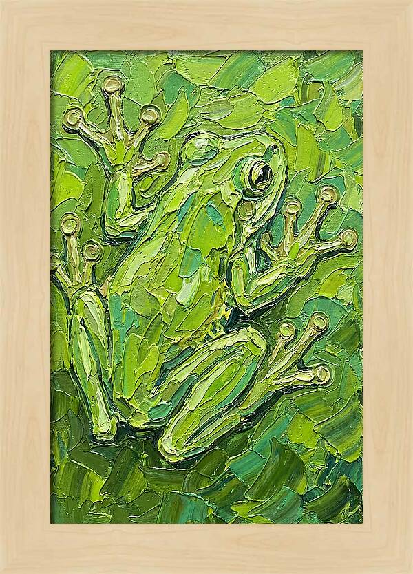 Tree Frog In Vibrant Greens