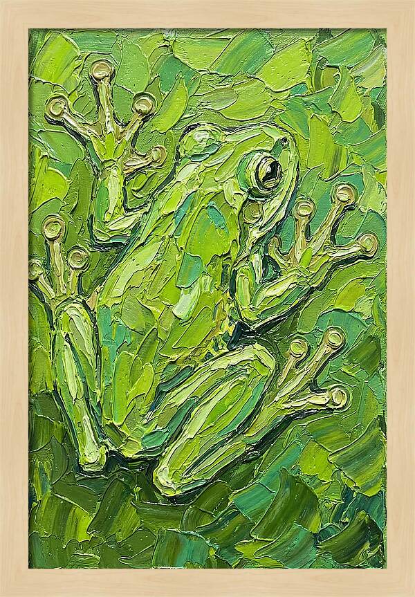 Tree Frog In Vibrant Greens