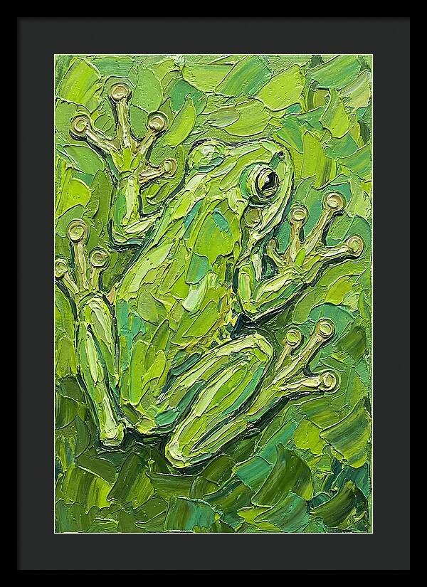 Tree Frog In Vibrant Greens