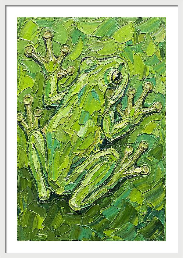 Tree Frog In Vibrant Greens