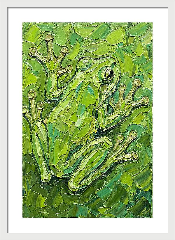 Tree Frog In Vibrant Greens