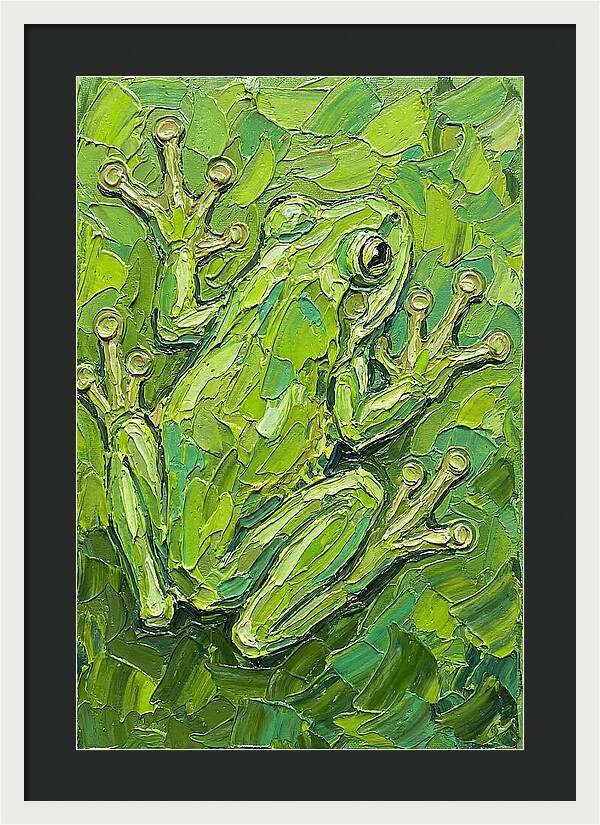 Tree Frog In Vibrant Greens