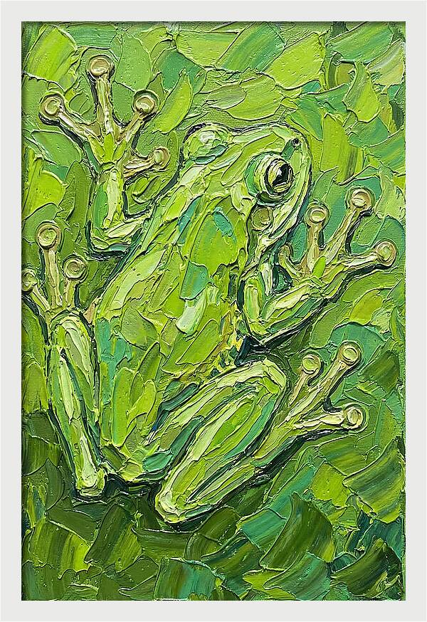Tree Frog In Vibrant Greens