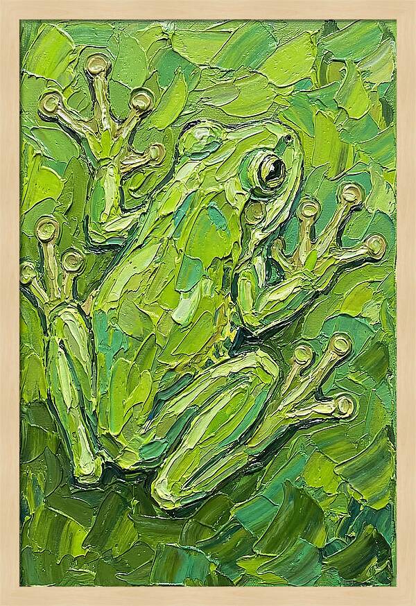 Tree Frog In Vibrant Greens