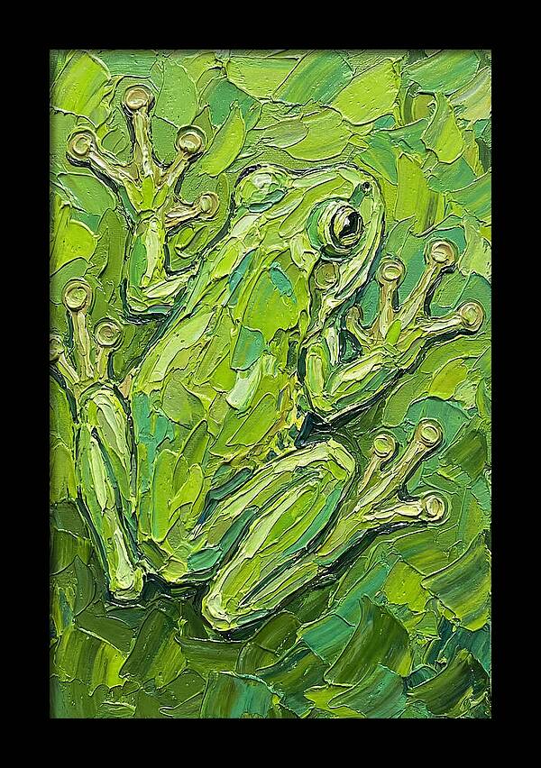 Tree Frog In Vibrant Greens