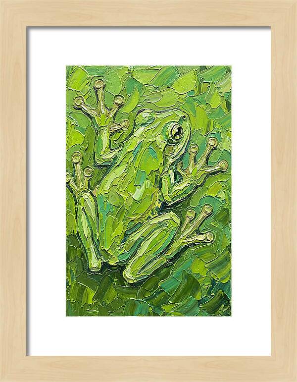 Tree Frog In Vibrant Greens