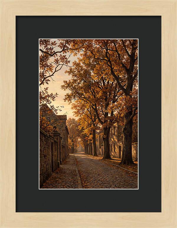 Tree Lined Boulevard In Autumn