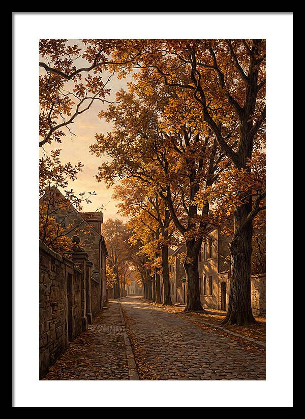 Tree Lined Boulevard In Autumn