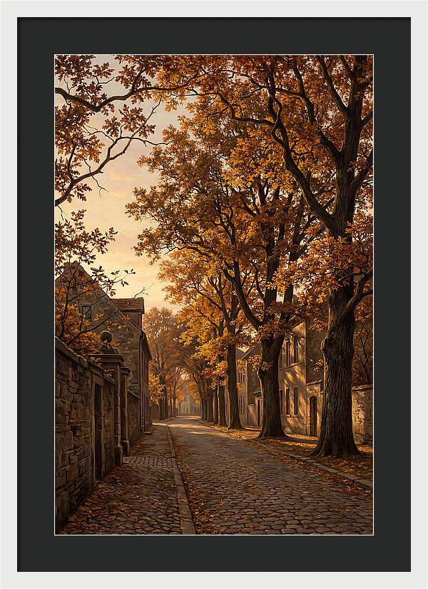 Tree Lined Boulevard In Autumn
