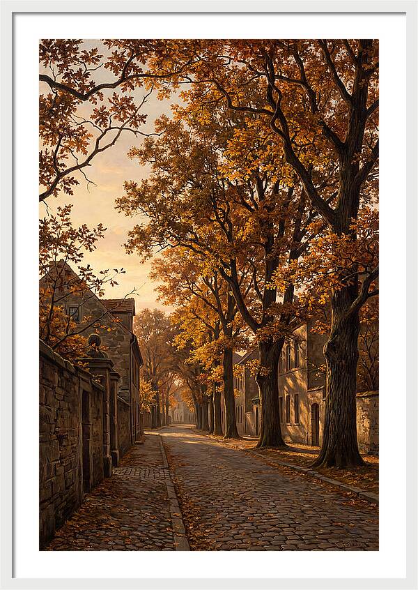 Tree Lined Boulevard In Autumn