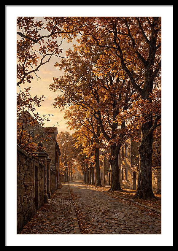 Tree Lined Boulevard In Autumn