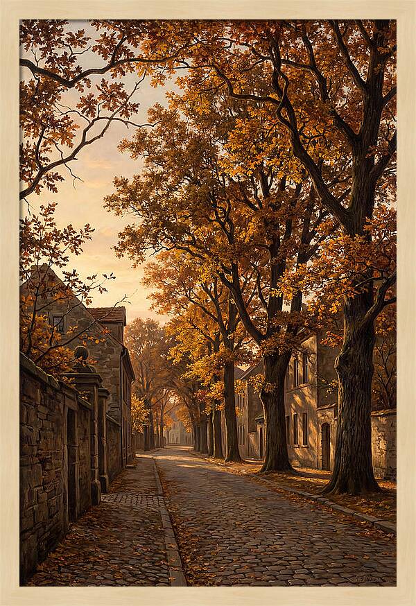 Tree Lined Boulevard In Autumn