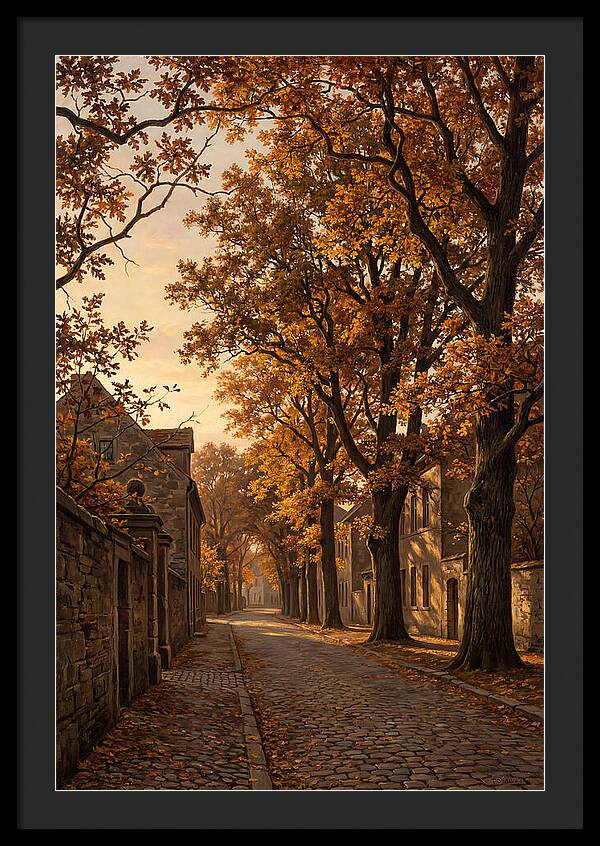 Tree Lined Boulevard In Autumn