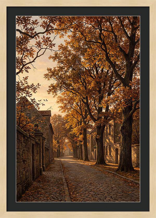 Tree Lined Boulevard In Autumn