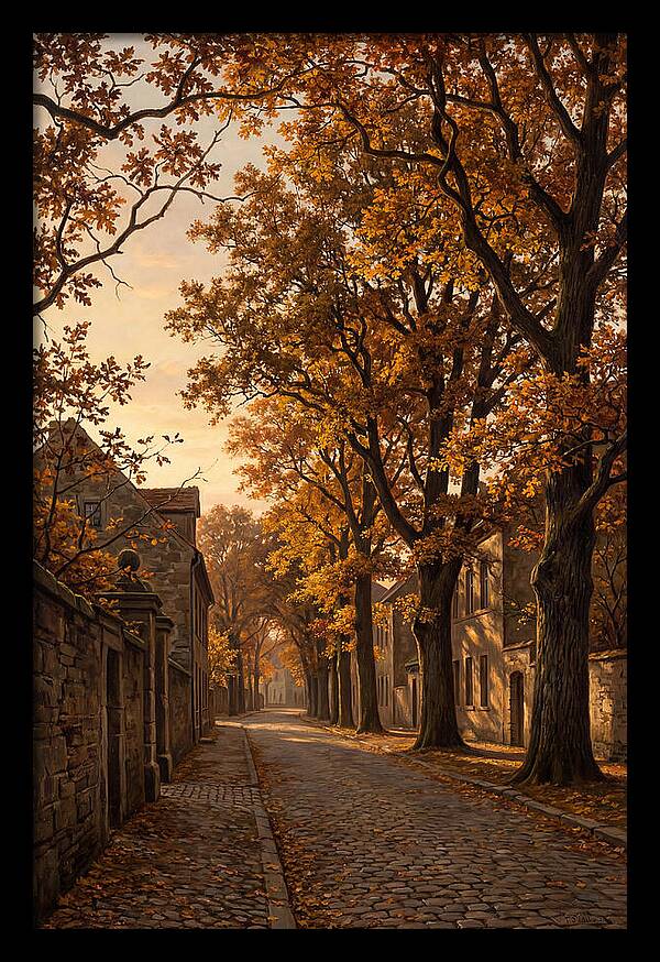 Tree Lined Boulevard In Autumn