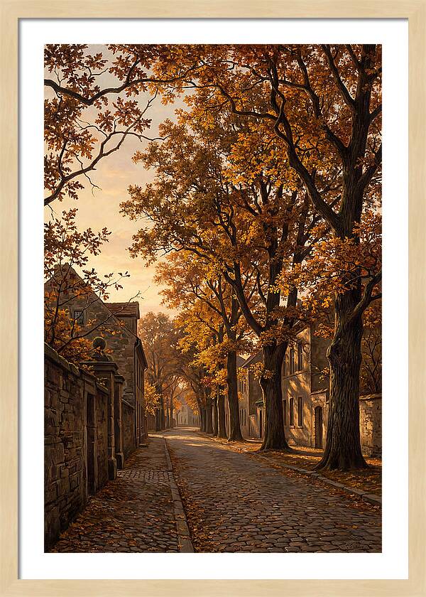 Tree Lined Boulevard In Autumn