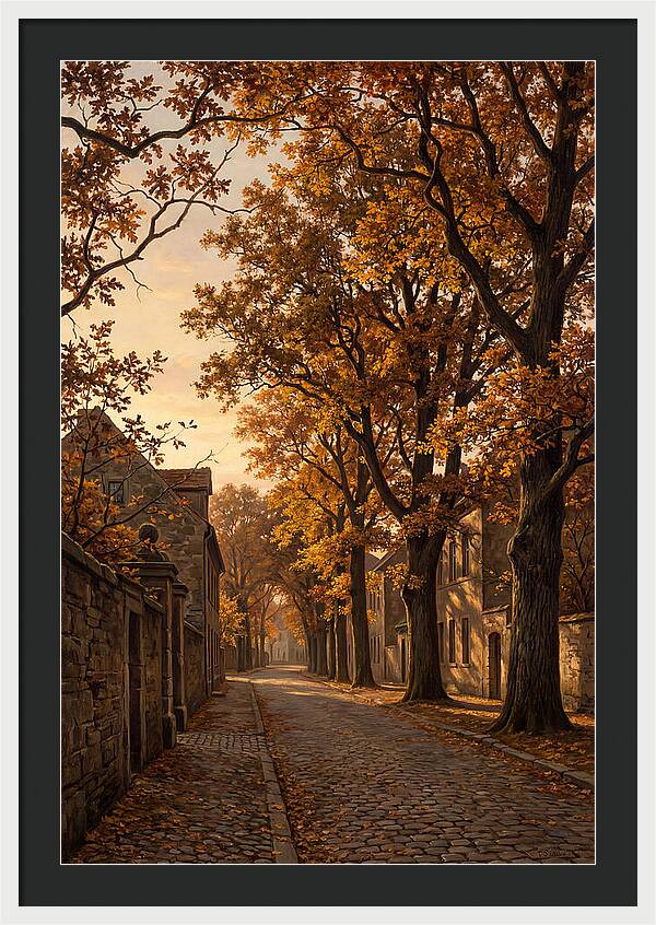 Tree Lined Boulevard In Autumn
