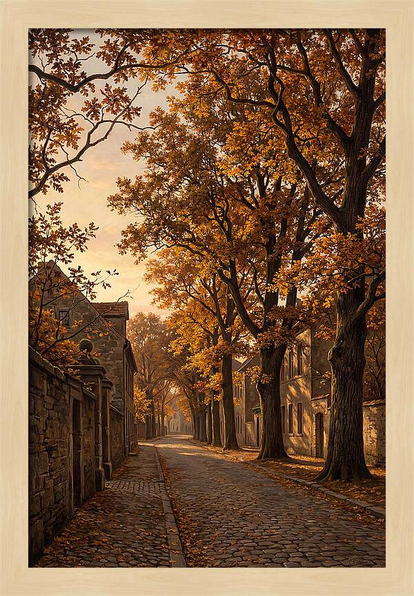 Tree Lined Boulevard In Autumn