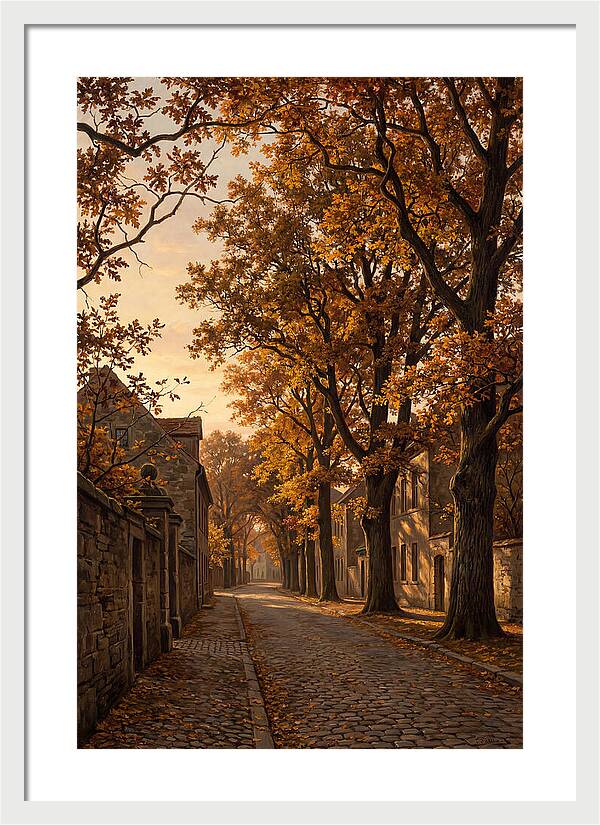 Tree Lined Boulevard In Autumn