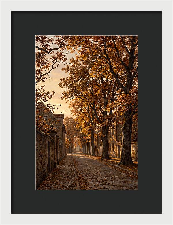 Tree Lined Boulevard In Autumn