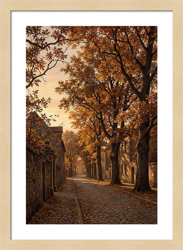 Tree Lined Boulevard In Autumn