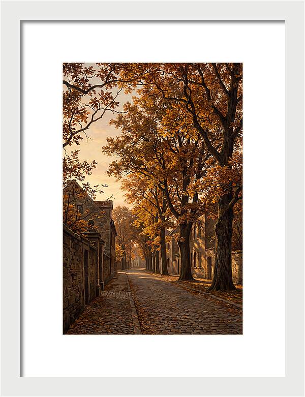 Tree Lined Boulevard In Autumn