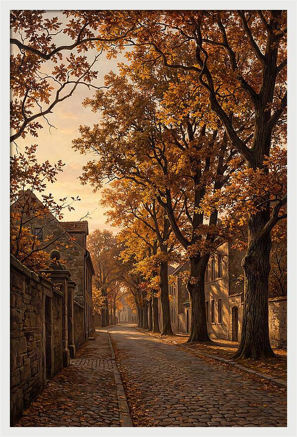 Tree Lined Boulevard In Autumn