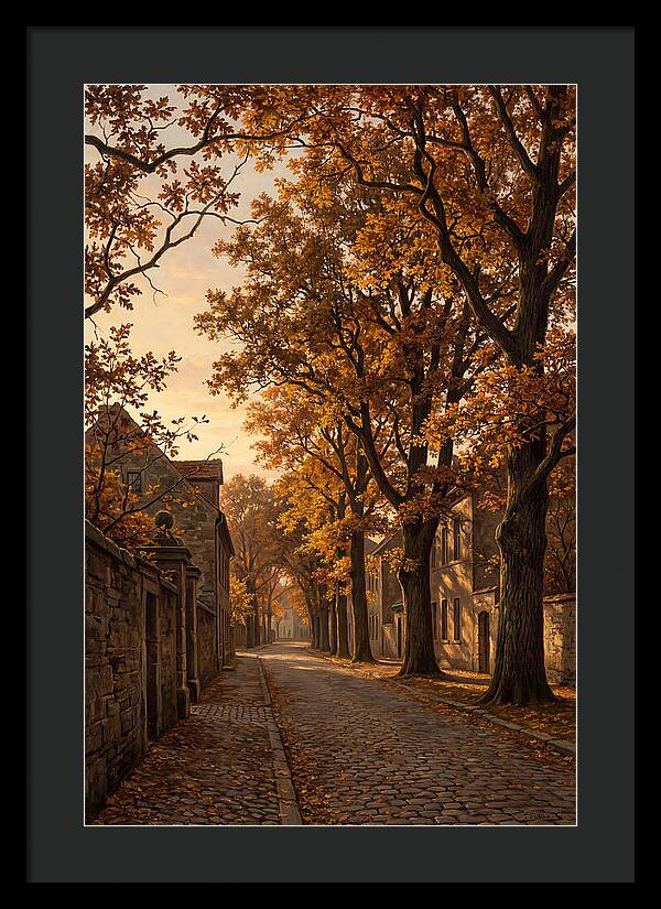 Tree Lined Boulevard In Autumn