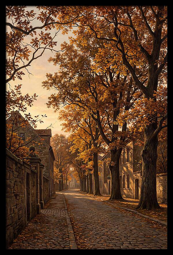 Tree Lined Boulevard In Autumn